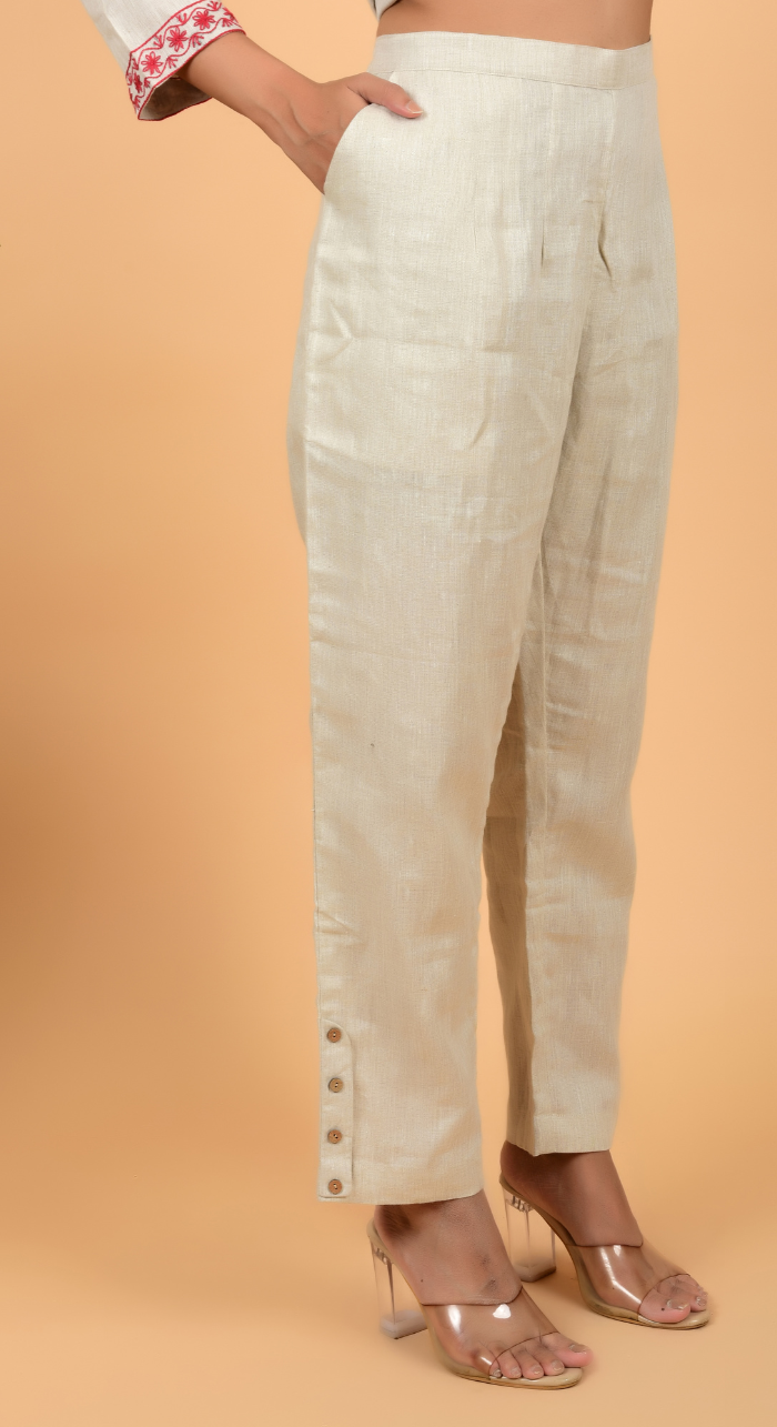 Linen Co-Ords With Hand Work