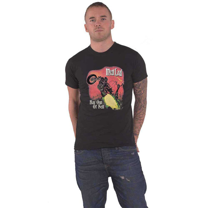MEAT LOAF - BAT OUT OF HELL COVER - T-Shirt Black (Back Print)