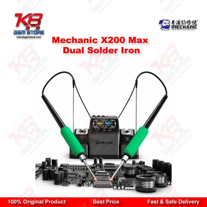 Mechanic X200 Max Dual Solder Iron – Dual-Station PWM Soldering Station