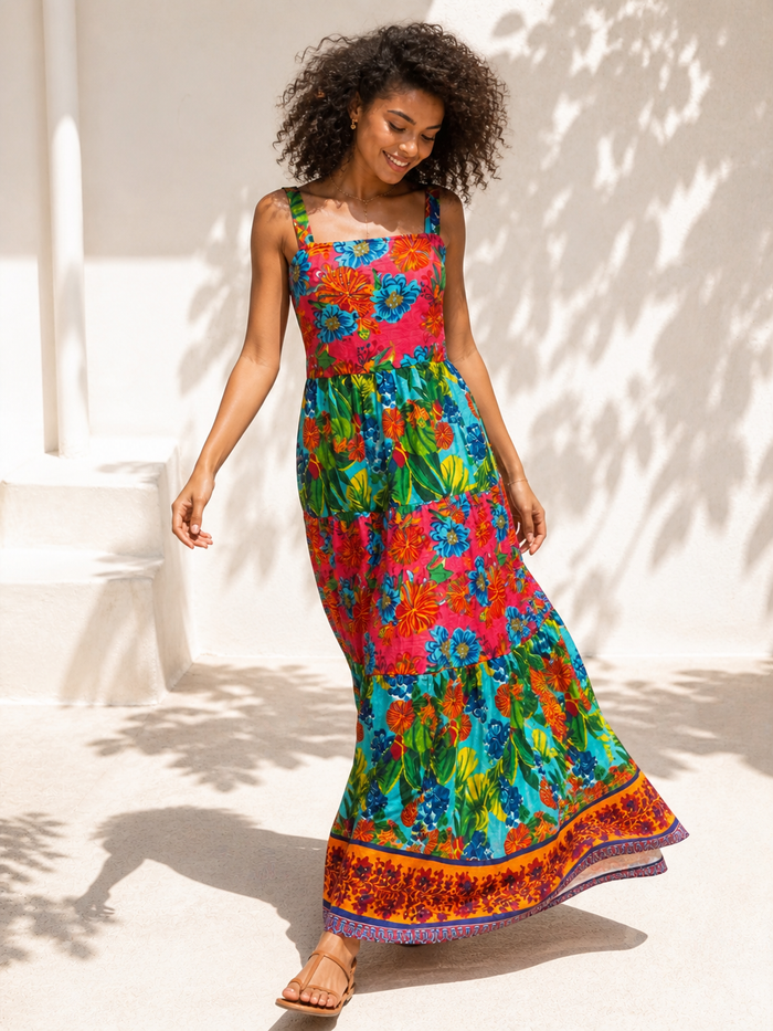 Moana Tropical Floral Dress Multi