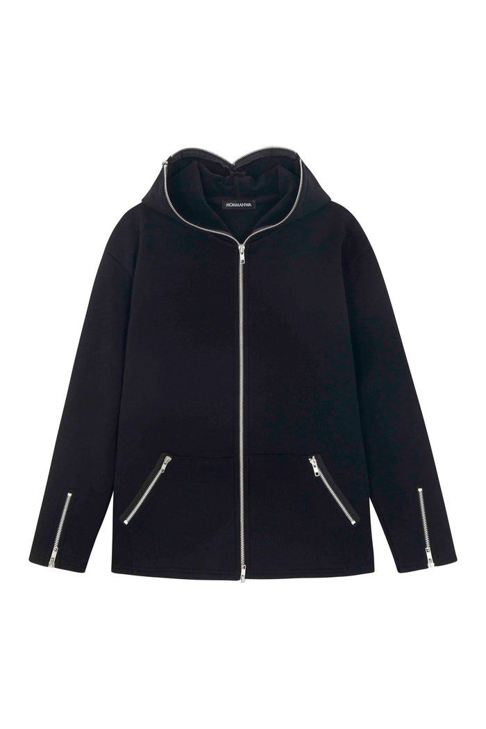 【MOMMANWA モンマンワ】4WAY ZIPPER ZIP-UP HOODIE