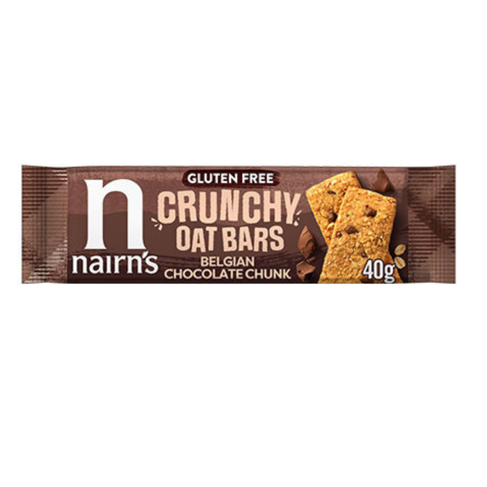 Nairn's Gluten Free Belgian Choc Chunk Crunchy Oat Bars 160g