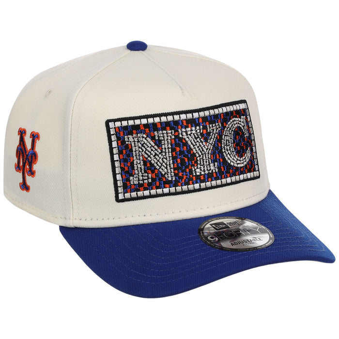 New York Mets - New York Crown the City -  Subway Tile  New Era 9FORTY - Chrome/Royal