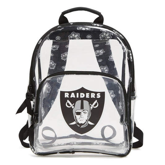 NFL Clear Small Backpack-Las Vegas Raiders Bandana-Image 1-Vera Bradley