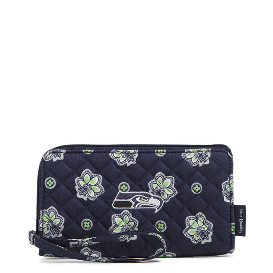 NFL RFID Front Zip Wristlet-Seattle Seahawks Bandana-Image 1-Vera Bradley