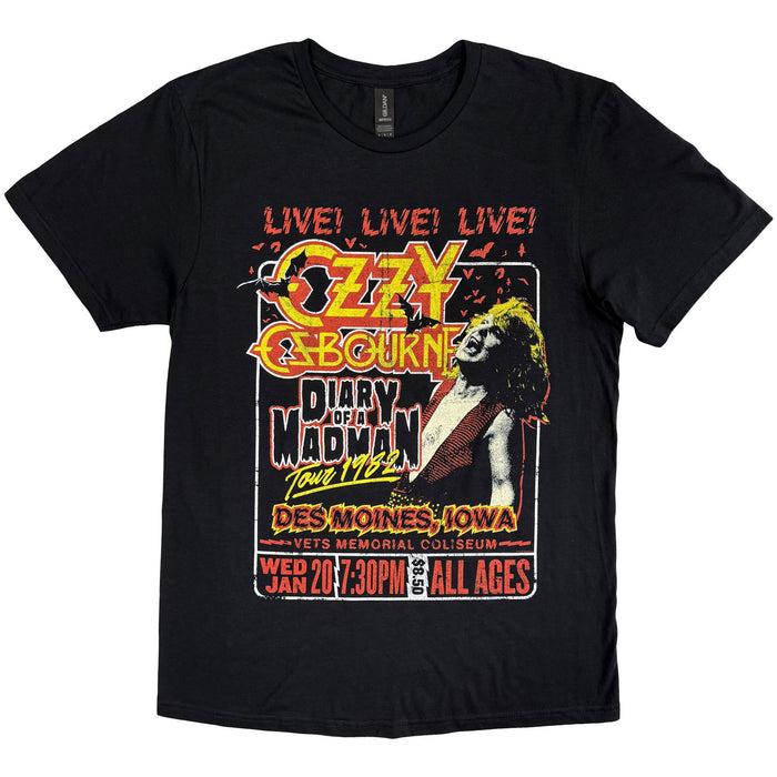 OZZY OSBOURNE - DIARY OF A MADMAN TOUR - T-Shirt Black