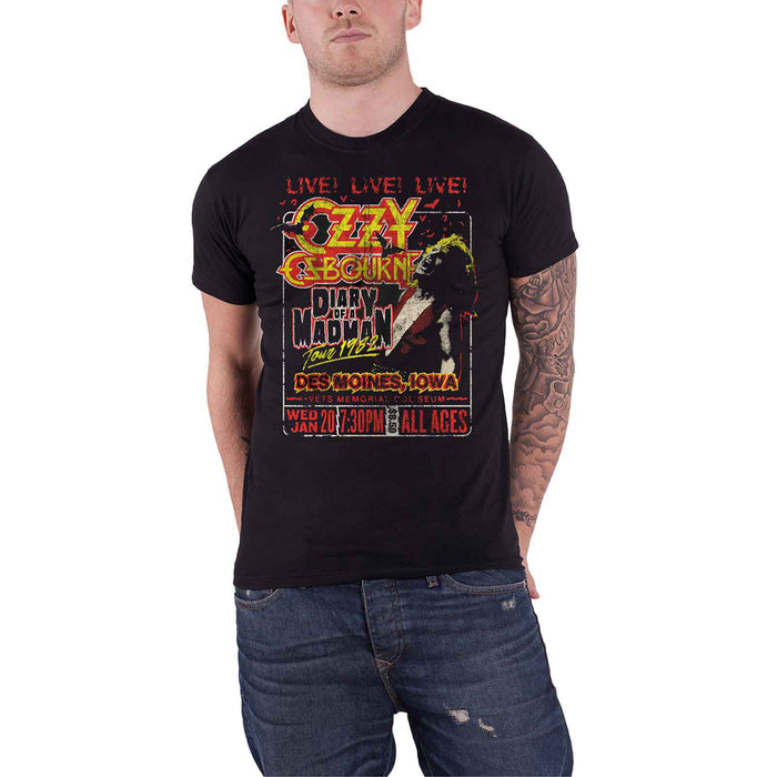 OZZY OSBOURNE - DIARY OF A MADMAN TOUR - T-Shirt Black
