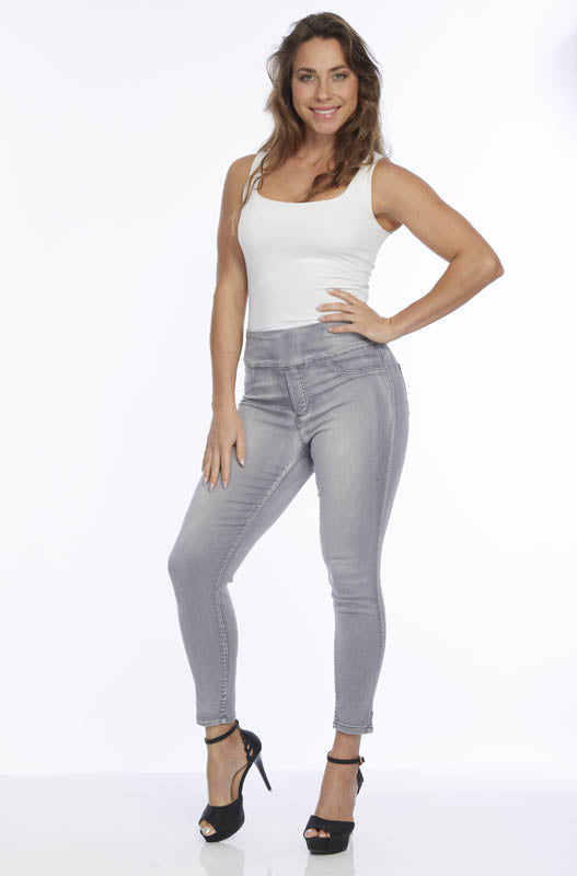 Petite Cropped Concrete Denim Pants Joy