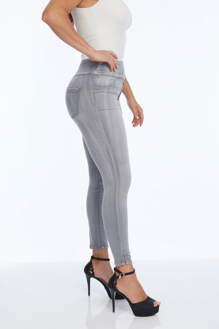 Petite Cropped Concrete Denim Pants Joy