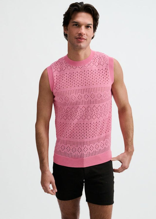 POINTELLE OPEN KNIT VEST