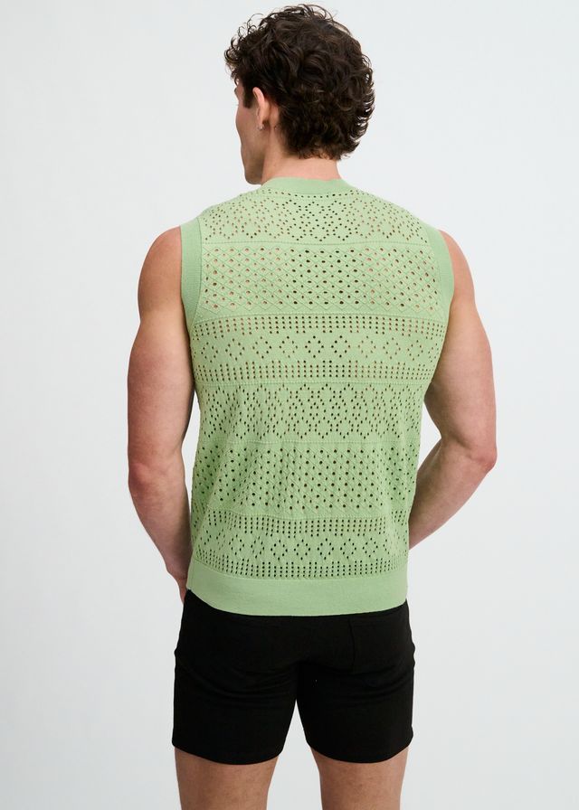 POINTELLE OPEN KNIT VEST