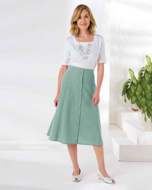 Polly Skirt - Eucalyptus - The Classic Boutique