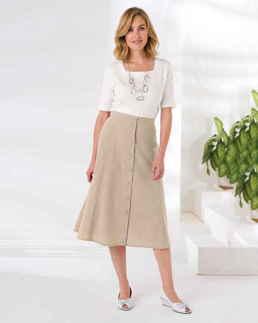 Polly Skirt - Stone - The Classic Boutique