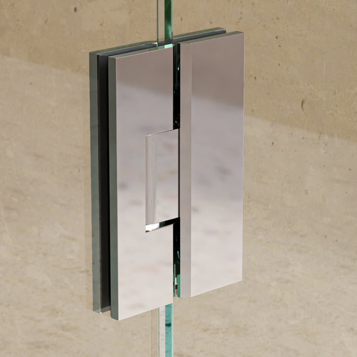 Portrait Glass to Glass Shower Screen Hinge to Suit 10mm Glass - Chrome - Image 4