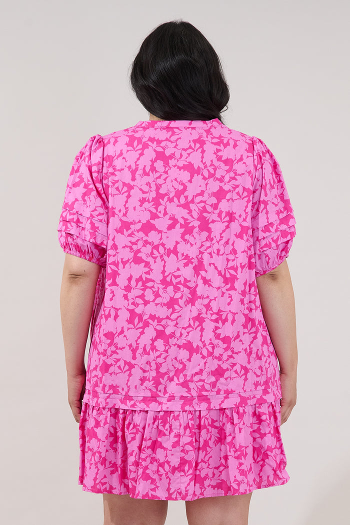 Reani Shift Mini Dress Petunia Curve