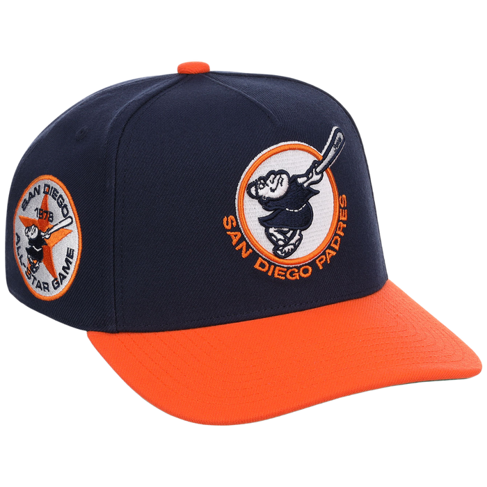 San Diego Padres Mitchell & Ness MLB 'Era Flip' Heritage Series Pro Pinch - Navy/Orange