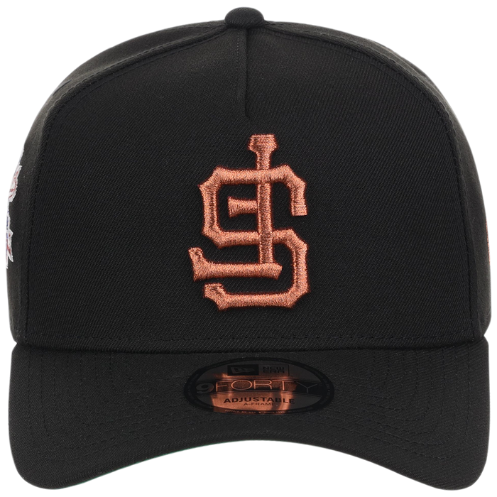 San Francisco Giants MLB Flipmode 2.0 Black Dome New Era 9FORTY A-Frame (Black/Black/Kelly Green)