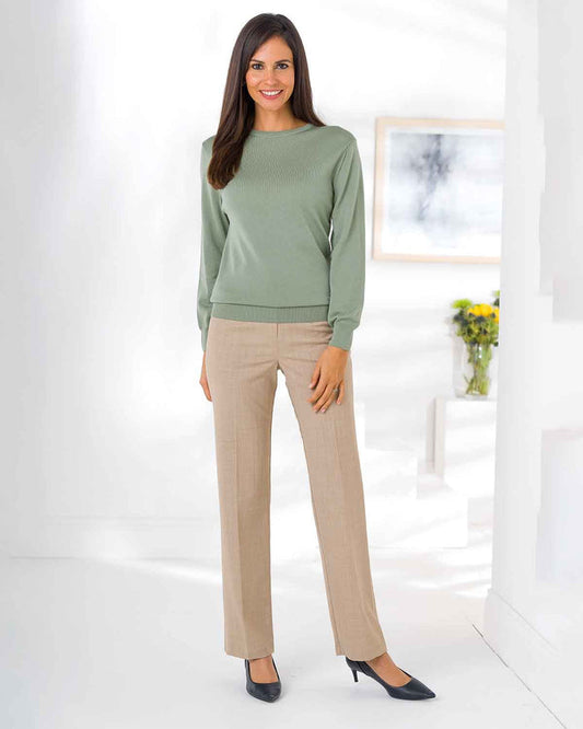 Sandown Trousers  Ladies - Stone - The Classic Boutique