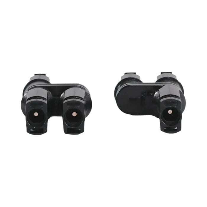 2-in-1 solar connectors laid out for installation