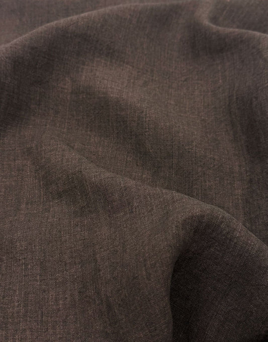Sorrento Washed Linen Fabric, Chocolate