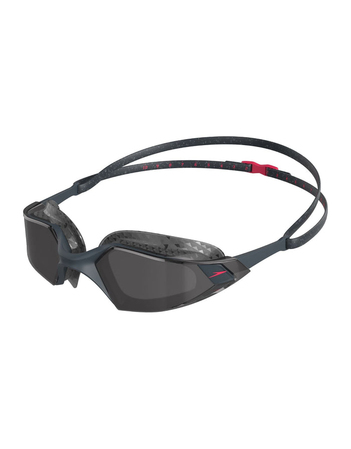 Speedo Aquapulse Pro goggles in black and red with sleek design