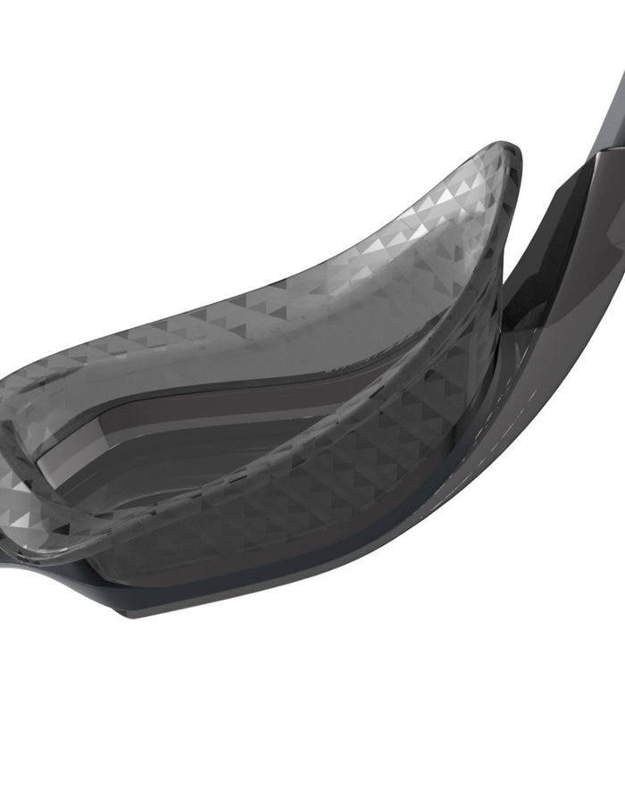 Speedo Aquapulse Pro gray smoke swim goggles with carbon fiber design