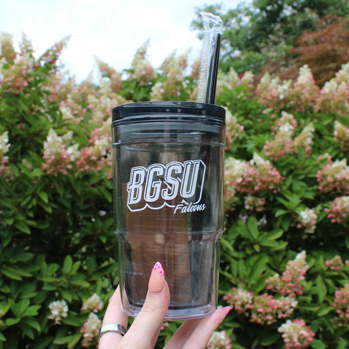 Spirit BGSU 16oz Hampshire Black Travel Tumbler