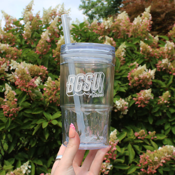 Spirit BGSU 16oz Hampshire Clear Travel Tumbler