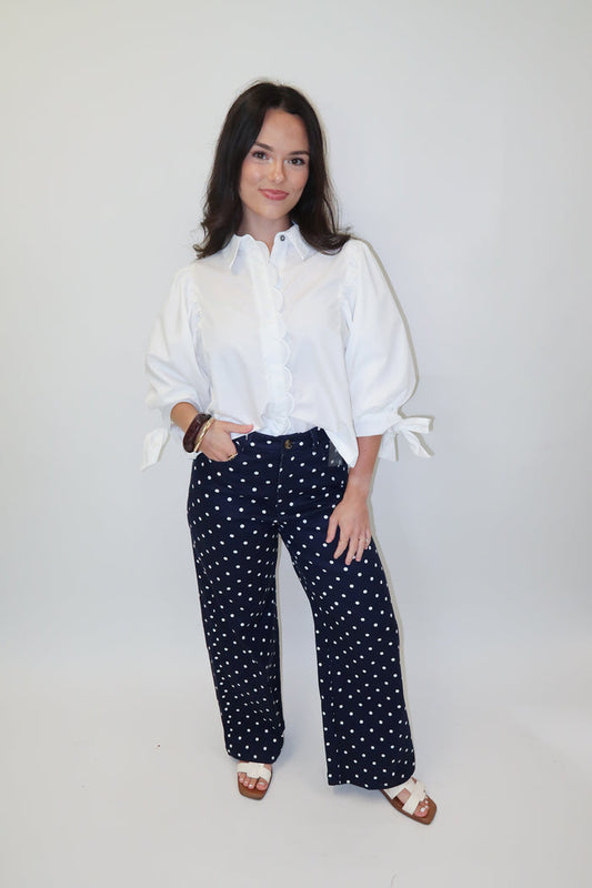 Spotted In Spring Pant - The Pink Tulip Clothing