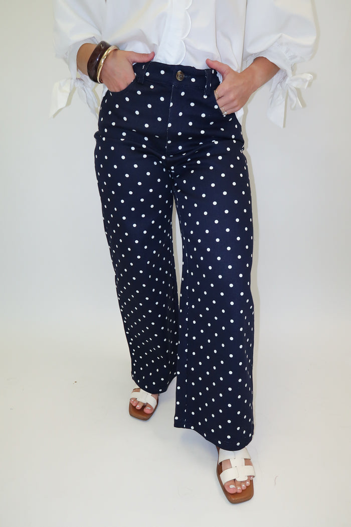 Spotted In Spring Pant - The Pink Tulip Clothing