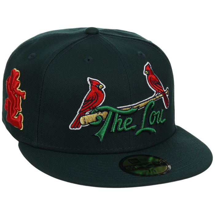 St. Louis Cardinals - St. Louis Crown the City 2.0 'The Lou' New Era 59FIFTY (Dark Green/Dark Green)
