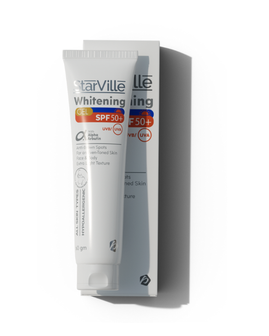 StarVille Whitening Gel SPF 50+, 60gm - ستار فيل وايتنينج جيل بحماية 50+ 60 جم