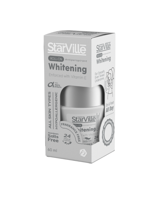 Starville Whitening Roll on Fragrance Free 60 ml - ستار فيل وايتنينج رول أون خالي من العطور 60 مل