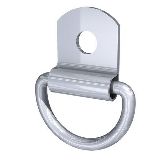 Steel D-Ring, 3/4 view