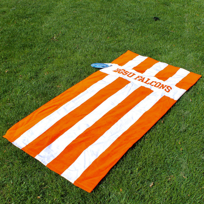 Storm Duds BGSU Cabana Rugby Stripe 30x60 Beach Towel