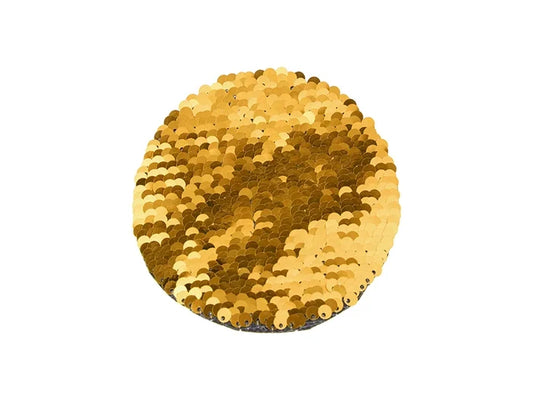 Sublimation φ10 Flip Sequins Adhesive (Round, Gold W/ White)