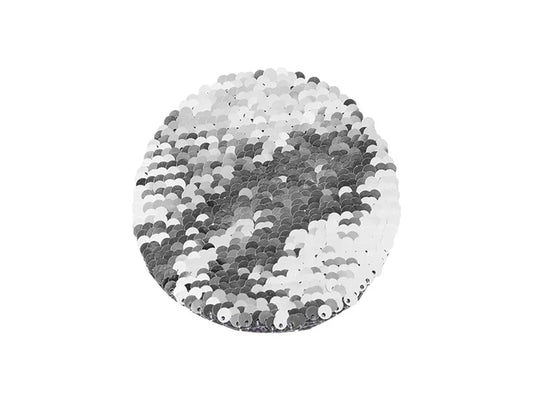 Sublimation φ10 Flip Sequins Adhesive (Round, Silver W/ White)