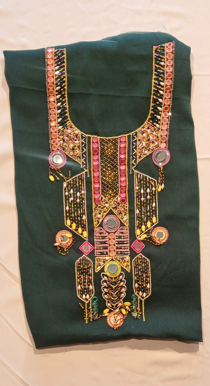 Sunehri Raag Cutdana & Sequins Work Unstitched Suit