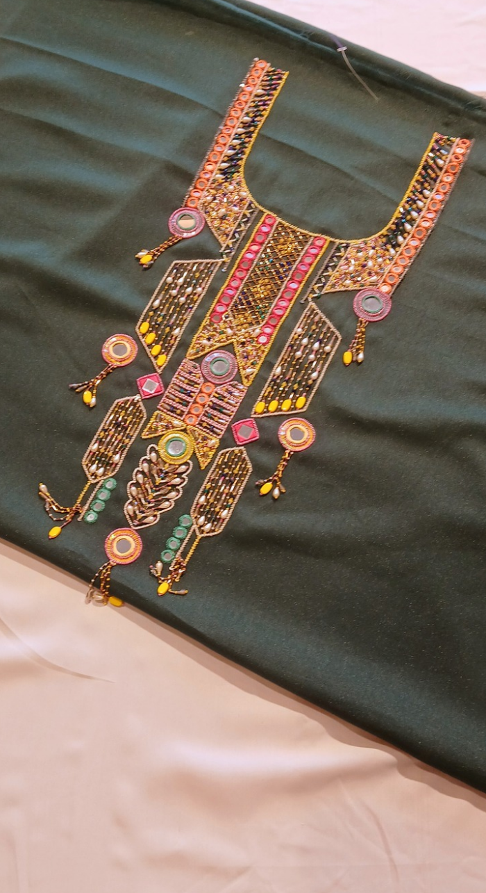 Sunehri Raag Cutdana & Sequins Work Unstitched Suit
