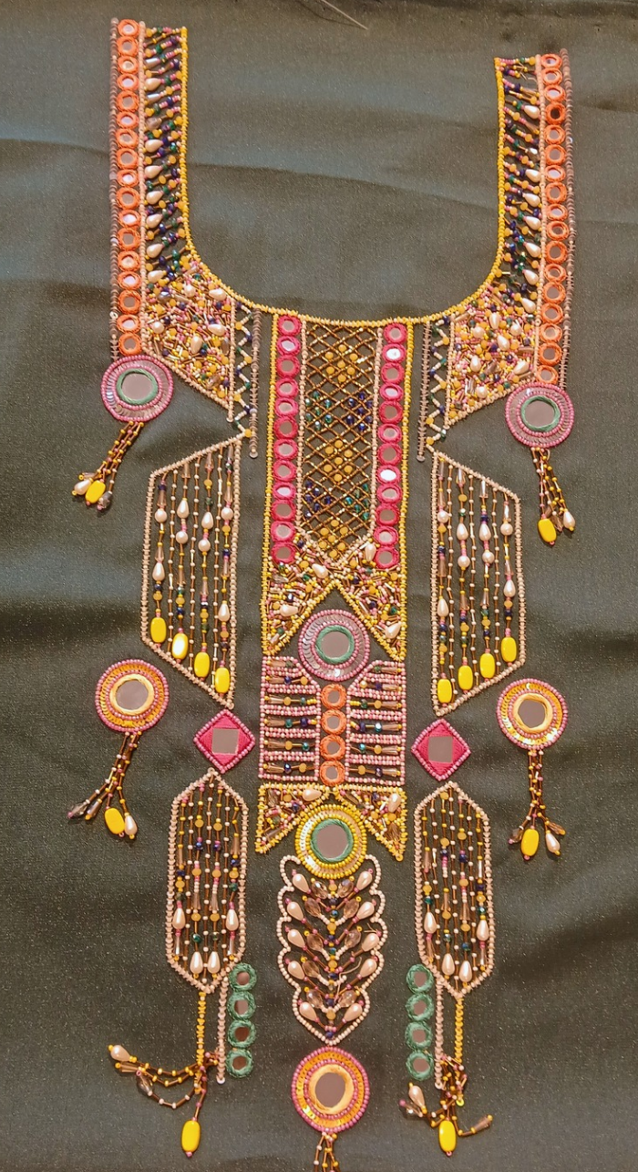 Sunehri Raag Cutdana & Sequins Work Unstitched Suit