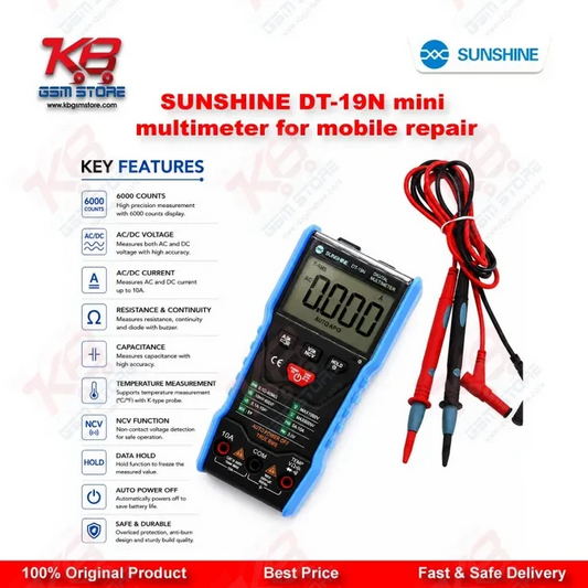 SUNSHINE DT-19N Mini Digital Multimeter for Mobile Repair