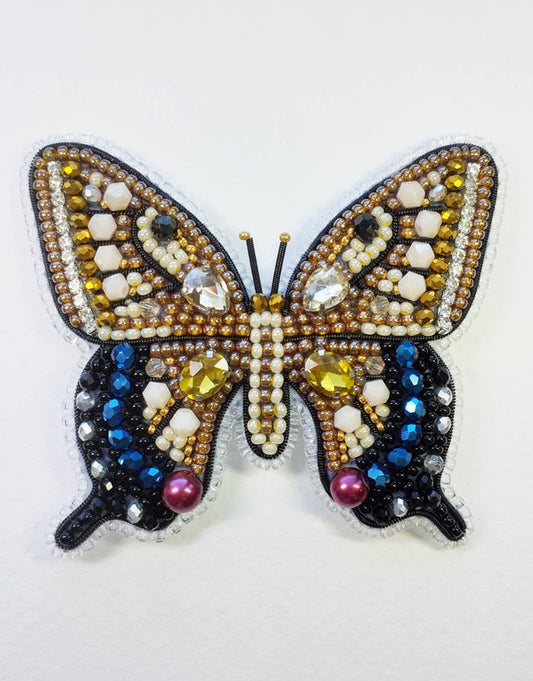 Swallowtail Butterfly Beaded Embroidery Brooch/Hanging Decoration Kit