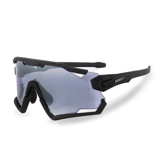Rogelli Switch fietsbril zwart zijkant.