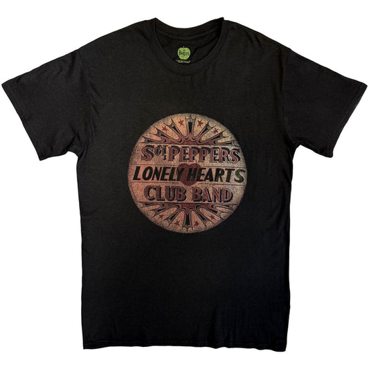 BEATLES, THE - VINTAGE DRUM HEAD - T-Shirt Black