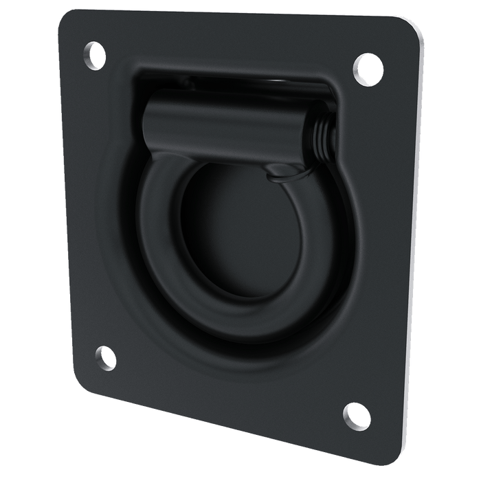 Black Tie Down Roping Eye with Spring Loaded Ring