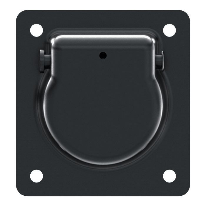 Tie-Down Roping Eye loop Spring-Loaded D-Ring, Black