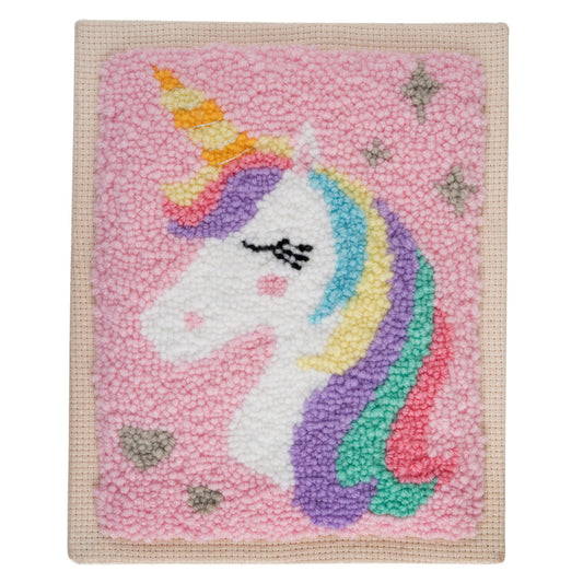 Trimits Punch Needle Kit Floss and Hoop: Unicorn, 15.2cm Diameter, Includes Embroidery Floss, Hoop, Fabric, Punch Needle, Instructions...