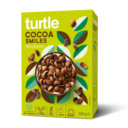 Turtle Organic Cocoa Smiles Cereal 300g