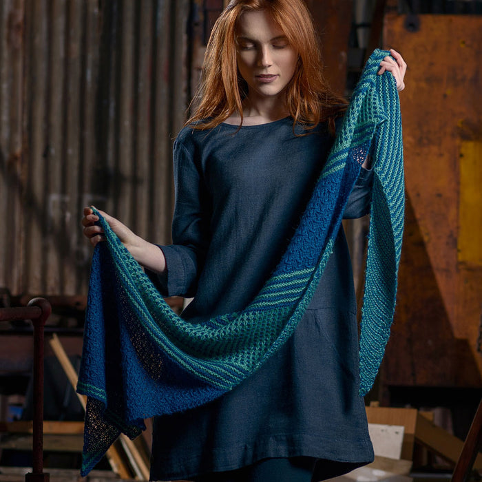 Two-colour Assymetrical Shawl