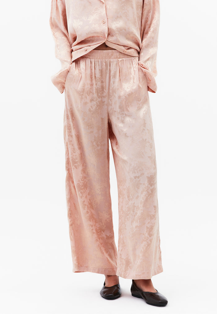 Ultra High Waist Wide Leg Elastic Waist Pants - CAMEO ROSE